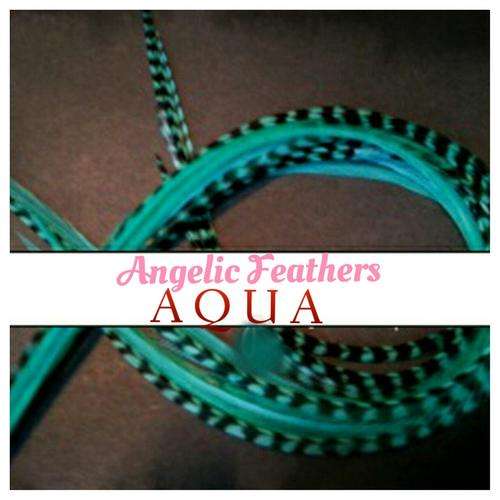 FEATHER HAIR EXTENSIONS - AQUA