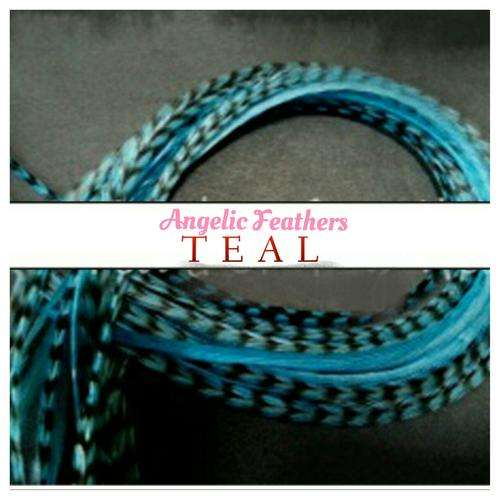 FEATHER HAIR EXTENSIONS - TEAL