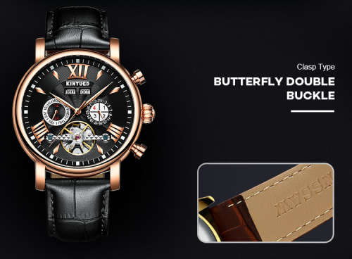 KINYUED - Original Luxury Brand Automatic Mechanical Tourbillon Men`s Wrist Watch