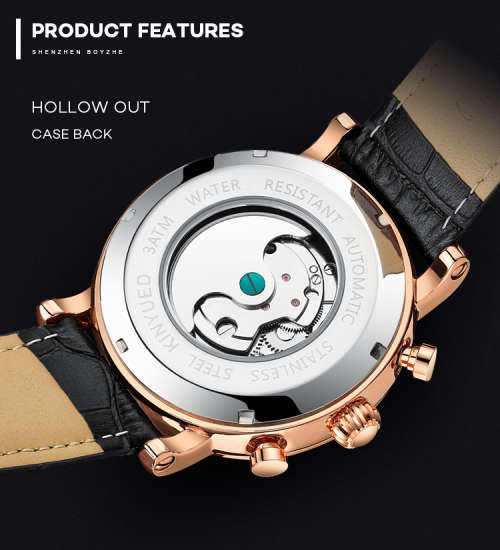 KINYUED - Original Luxury Brand Automatic Mechanical Tourbillon Men`s Wrist Watch