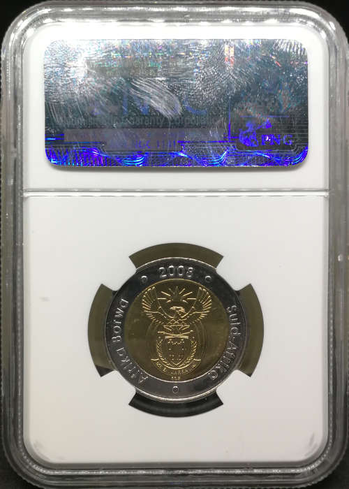 2008 S. Africa 5R Mandela 90th Birthday MS66 - Bid per Coin - 8 Coins in Total