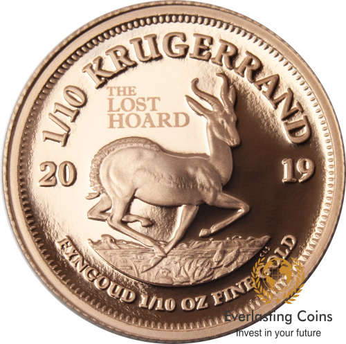 2020-KRUGERRAND: LOST HOARD-ZAR POUND SET 1/2 OU and 1/10 KR XF DOD - Once in a lifetime opportunity
