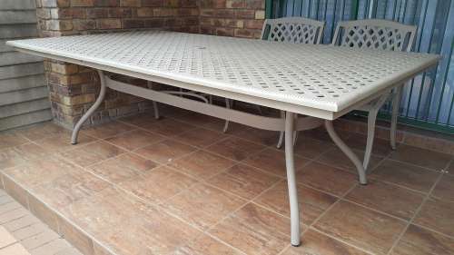8 Seater Cast Aluminium Patio set Table + Chairs