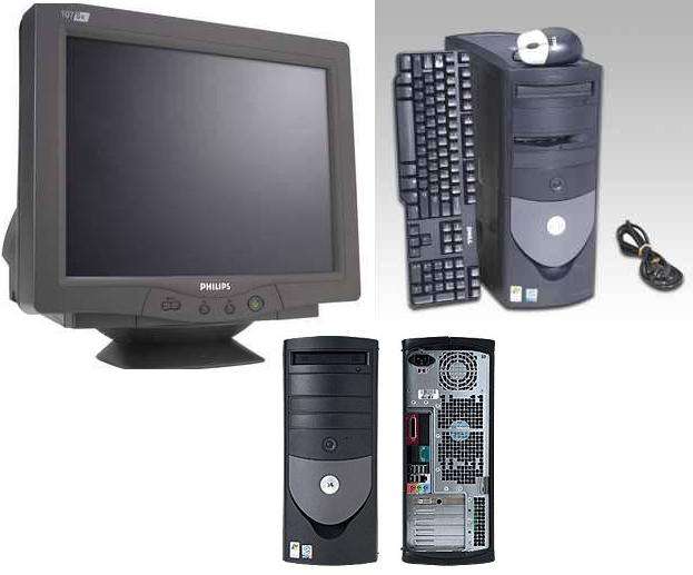 DELL OPTIPLEX GX280 COMPLETE PENTIUM 4 COMPUTER WITH SCREEN KEYBOARD AND MOUSE