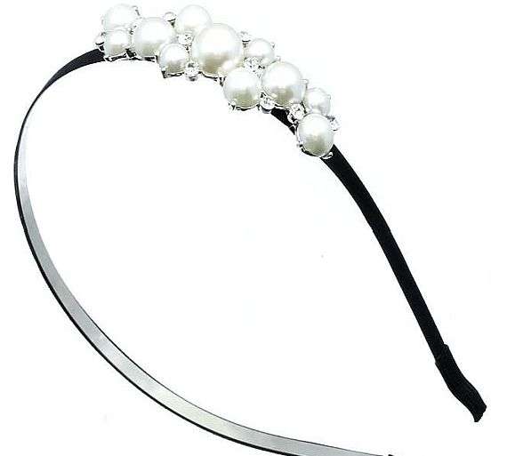 GLASS PEARLS AND CRYSTALS - LADIES ALICE BAND