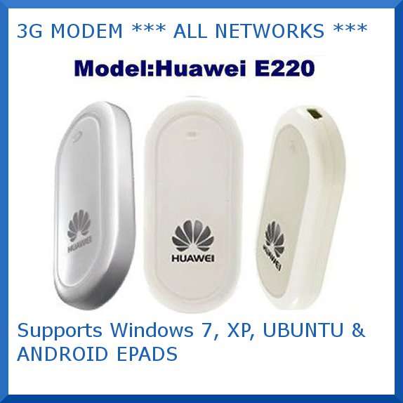 HUAWEI E220 3G Modem - Windows, Linux and Android EPAD