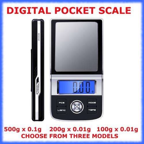 Digital Electronic Pocket Scale *** 500x0.1g *** 200x0.01g *** 100x0.01g