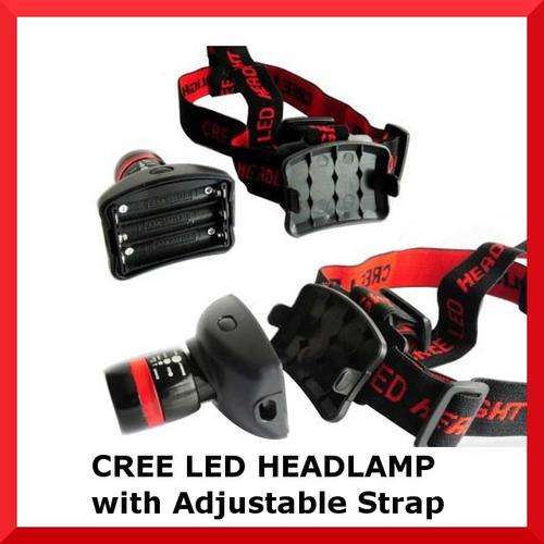 LED HEADLAMP -  CREE with ADJUSTABLE STRAP
