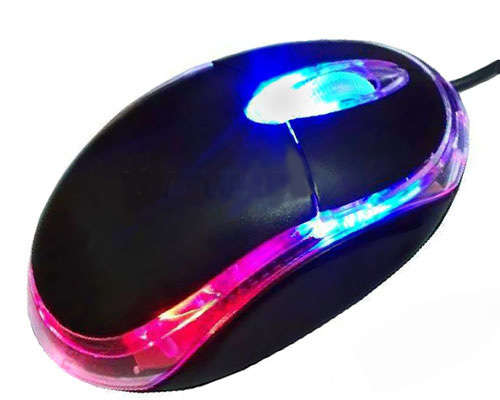 LED Mini USB Optical Scroll Wheel Mouse 3D