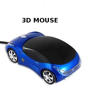 High-Speed Blue Car USB 2.0 3D Mouse BLUE