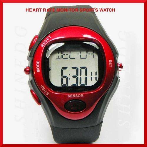 PULSE HEART RATE & CALORIE COUNTER MONITOR STOP WATCH (RED)