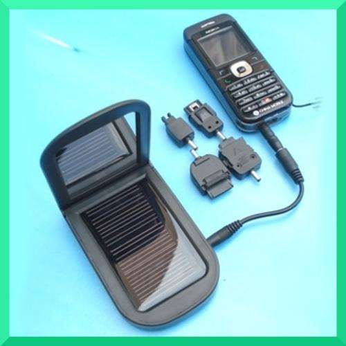 Super Compact Pocket Solar Charger (1100mAh Li-ion Internal Battery) with LED Flashlight