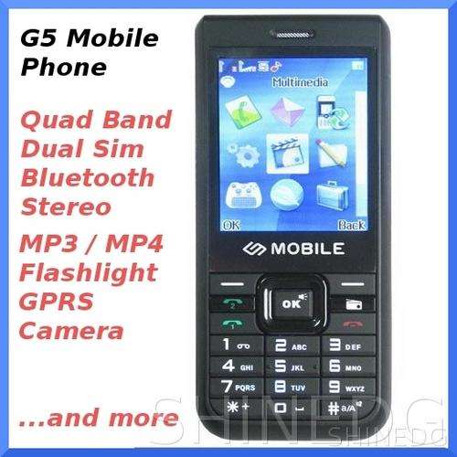 Quad Band Dual Sim Card Bluetooth Mobile Phone 2.2" Screen