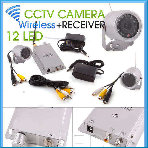 Wireless CCTV Camera and Receiver - 12 LED