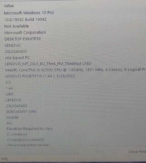 Bargain lenovo L580 thinkpad i5 8th gen