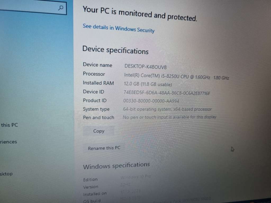 **EXCELLENT**LENOVO T580**8th GEN i5**12GB DDR4**256 SSD**
