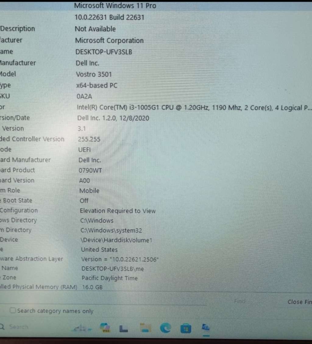 10th gen Dell vostro 3501, 16gb ram, 1tbb hdd