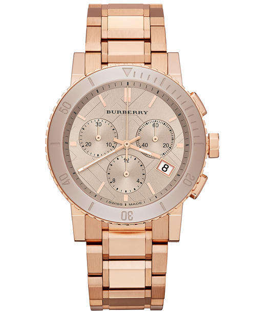 Latest BURBERRY The City Chronograph Quartz  Dress Watch (CLASSY GOOD LOOKS!!)