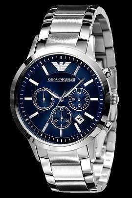 Emporio Armani AR2448 Sunray Blue Chronograph Gents Quartz Dress Watch**ONLY 1 AVAILABLE!!**