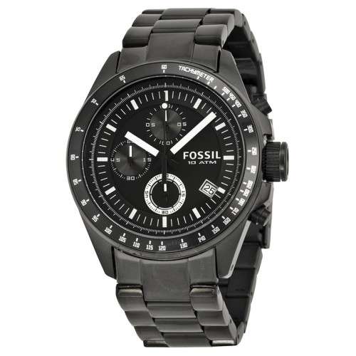 FOSSIL Decker Black Ion-Plated Gents Quartz Watch"GREAT WATCH,BETTER PRICE!!"