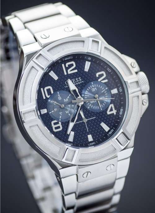 GUESS Rigor Blue Dial Gents Quartz Dress Watch"ONLY 1 AVAILABLE!!"