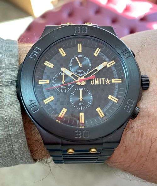 Unit Bolt Chronograph Gents Quartz Dress Watch(HOT NEW RELEASE!!)