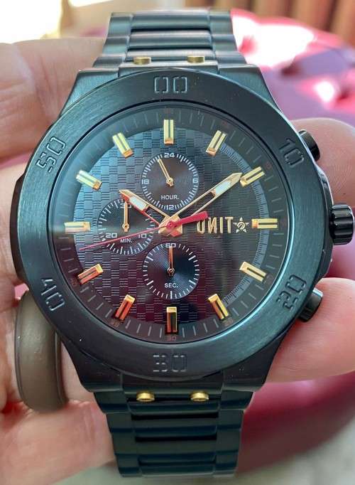 Unit Bolt Chronograph Gents Quartz Dress Watch(HOT NEW RELEASE!!)