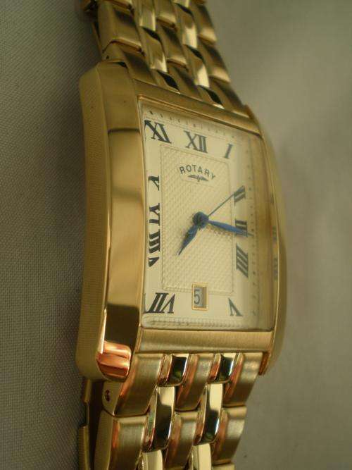 New Mens ROTARY CGB00007 Gold Plated Stainless Steel Watch