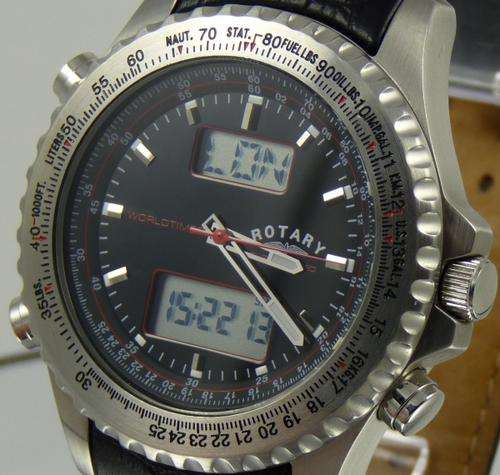 ROTARY Chronospeed World Time Gents Watch*RARE ITEM*