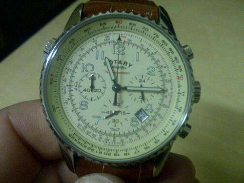 ROTARY Chronograph Aviator Pilot Cream Dial Gents Watch*1 AVAILABLE*