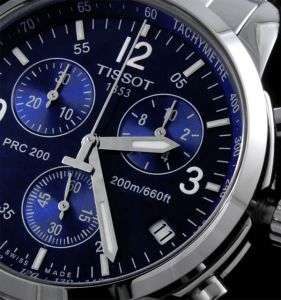 TISSOT PRC 200 Gents Chronograph Sports Watch"BLUE FACE-STUNNING MODEL)
