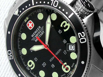 WENGER-Genuine Swiss Military- 200m Battalion Divers Watch**THE ORIGINAL SWISS ARMY WATCH**