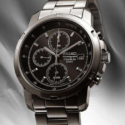 New SEIKO Titanium Chronograph Gents Watch"SUPER LIGHT AND TOUGH!!"