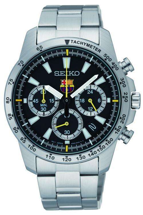 Latest SEIKO *Barcelona FC*Tachymeter Chronograph Gents Watch(LIMITED EDITION)