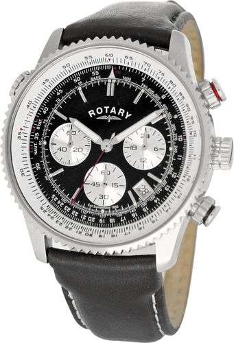 ROTARY Chronospeed Gents Black Leather Quartz Watch"GREAT VALUE!!"