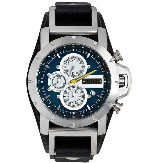 FOSSIL Jake Blue Dial Leather Chronograph Gents Watch**STUNNING TIMEPIECE!!!**
