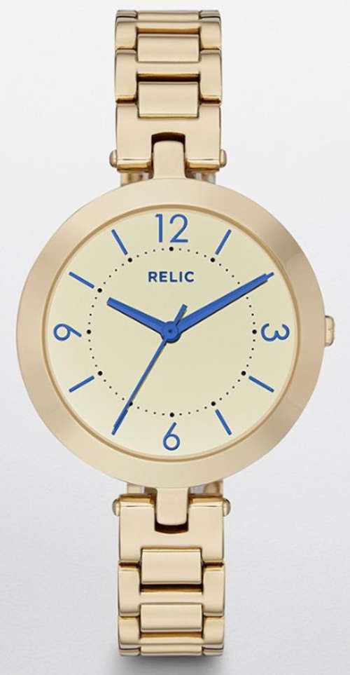 RELIC (By FOSSIL) Camille Gold Stainless Steel Ladies Dress Watch**STUNNING TIMEPIECE!!!**