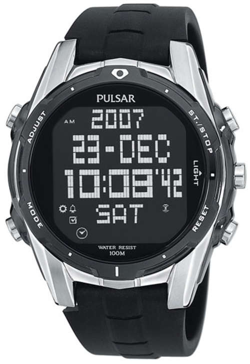PULSAR (By SEIKO) World Time Digital Chronograph Gents Sports Watch"STUNNING FEATURES!!"