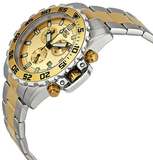 INVICTA Divers 2-Tone SWISS Chronograph Gents Luxury Quartz Watch"HIGH END WATCH!!!"
