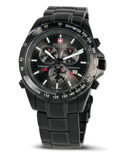 SWISS MILITARY Hanowa Navigator Pro Alarm Chronograph Gents Watch "HIGH END WATCH!!"