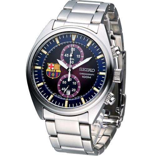 Latest SEIKO *Barcelona FC*Tachymeter Chronograph Gents Watch(LIMITED EDITION)
