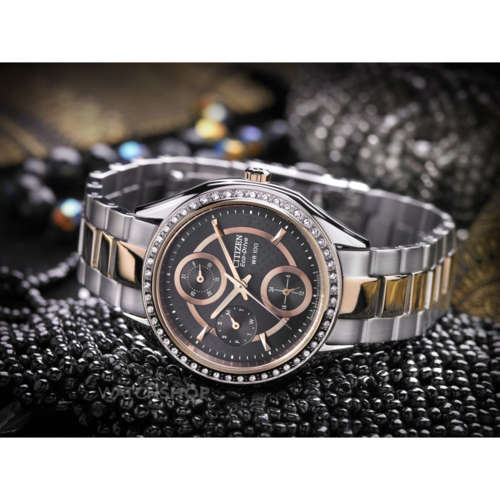 CITIZEN Eco Drive POV 2.0  Swarovski Accent Ladies Dress Watch"WITH REAL SWAROVSKI CRYSTALS!!!"