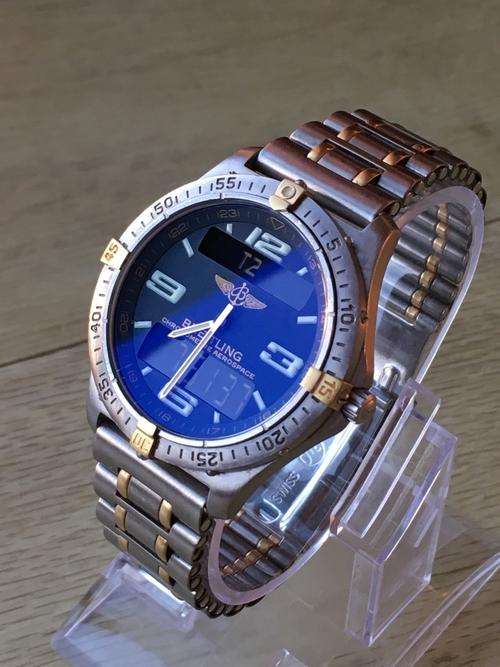 BREITLING Aerospace 2-Tone Ana Digi Titanium Gents Quartz Upmarket watch"BEST BUY-2016"