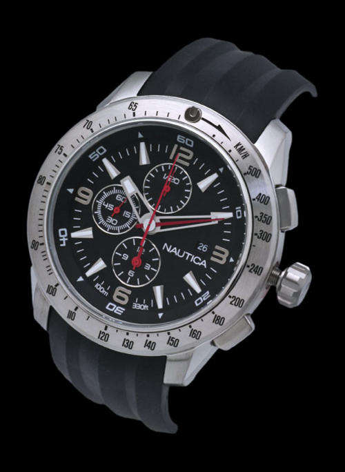 NEW Nautica NST 101 Black Tachymeter Chronograph Watch**NEW ARRIVAL*CHRISTMAS SPECIAL*