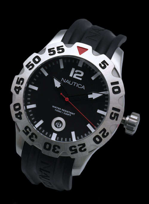 NEW 2011 Nautica Gents Black Strap BFD-100 Chronograph Watch**NEW ARRIVAL**R3599**