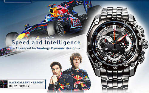 Casio Edifice EF-550D (F1 Red Bull Collection) Chronograph  Watch*THE ORIGINAL RED BULL*