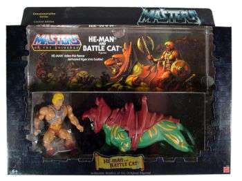 HE-MAN MOTU HE-MAN & BATTLE CAT COMMERATIVE MIB