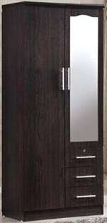 Wardrobe: 2 door with 3 drawers and mirror