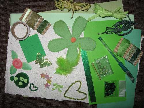 **GORGEOUS GREENS** Scrapbooking Paper and Embellishments Add On Set!!!