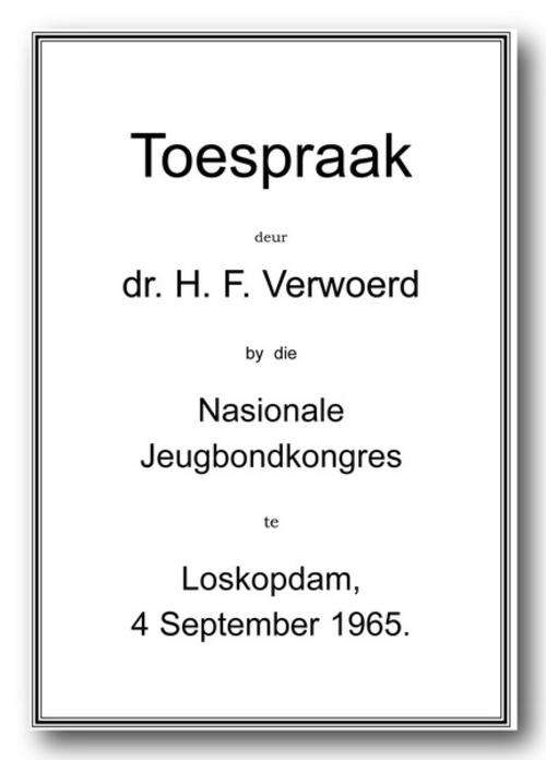 Loskopdam Toespraak deur Dr HF Verwoerd